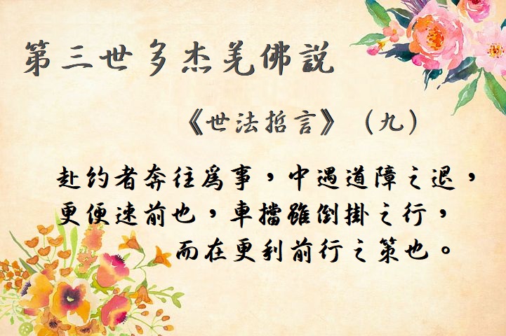 第三世多杰羌佛說《世法哲言》（九）